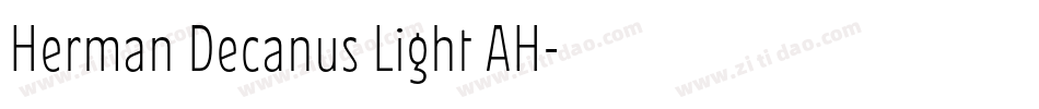 Herman Decanus Light AH字体转换